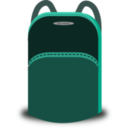 download School Bag clipart image with 0 hue color