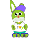 download Funny Bunny With Summer Fashion Wear clipart image with 45 hue color