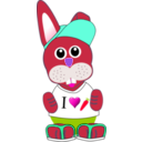 download Funny Bunny With Summer Fashion Wear clipart image with 315 hue color