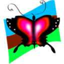 download Butterfly clipart image with 135 hue color