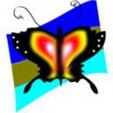 download Butterfly clipart image with 180 hue color