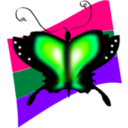 download Butterfly clipart image with 270 hue color