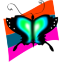 download Butterfly clipart image with 315 hue color