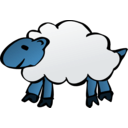 download Sheep clipart image with 180 hue color