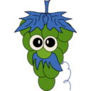 download Red Grapes clipart image with 90 hue color