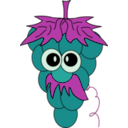 download Red Grapes clipart image with 180 hue color