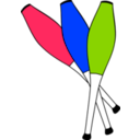 download Clubs Juggling clipart image with 225 hue color