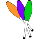 download Clubs Juggling clipart image with 270 hue color