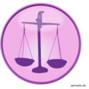 download Star Sign Scales clipart image with 270 hue color
