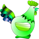download Rooster clipart image with 90 hue color