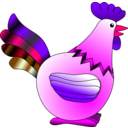 download Rooster clipart image with 270 hue color