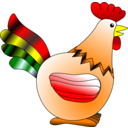 download Rooster clipart image with 0 hue color