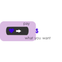 download Pay What You Want Button1 clipart image with 225 hue color