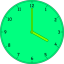 download Clock clipart image with 90 hue color