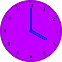 download Clock clipart image with 225 hue color