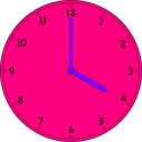download Clock clipart image with 270 hue color