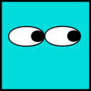 download Eyes Looking clipart image with 180 hue color