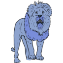 download Lion clipart image with 180 hue color