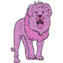 download Lion clipart image with 270 hue color