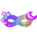 download Mask clipart image with 225 hue color