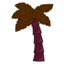 download Palm Tree clipart image with 315 hue color