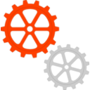 download Gears clipart image with 315 hue color