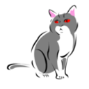 download Grey Cat clipart image with 315 hue color