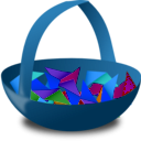 download Raffle Basket clipart image with 180 hue color