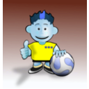 download Soccer Toon clipart image with 180 hue color