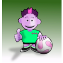 download Soccer Toon clipart image with 270 hue color