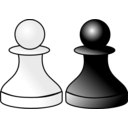 download Black And White Pawns D R clipart image with 0 hue color