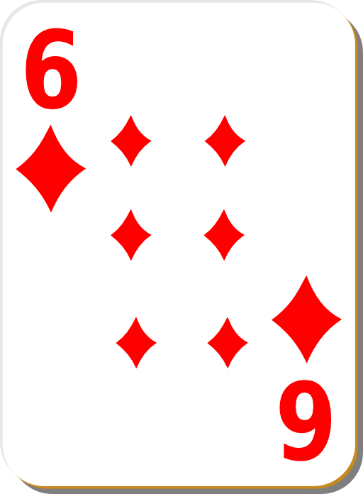 White Deck 6 Of Diamonds