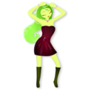 download Glamorous Lady Dancing 2 clipart image with 45 hue color