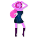 download Glamorous Lady Dancing 2 clipart image with 270 hue color