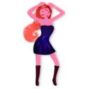 download Glamorous Lady Dancing 2 clipart image with 315 hue color