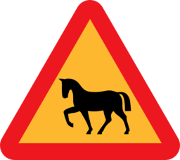 Warning Horses Roadsign