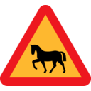 Warning Horses Roadsign