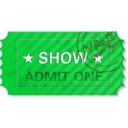 download Ticket Admit One With Stamp clipart image with 135 hue color