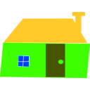 download House clipart image with 45 hue color