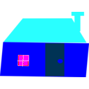 download House clipart image with 180 hue color