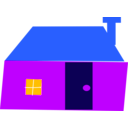 download House clipart image with 225 hue color