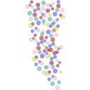 download Colored Bubbles clipart image with 45 hue color