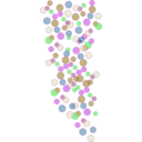 download Colored Bubbles clipart image with 90 hue color