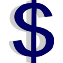 download Dollar Symbol In 3d clipart image with 90 hue color