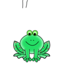 download Green Valentine Frog With Pink Hearts clipart image with 45 hue color