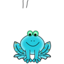 download Green Valentine Frog With Pink Hearts clipart image with 90 hue color