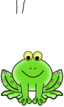 Green Valentine Frog With Pink Hearts