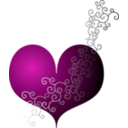 download Red Heart clipart image with 315 hue color