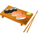 download Sushi clipart image with 0 hue color