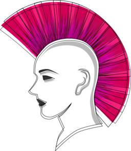 Stylised Punk Pink Mohawk